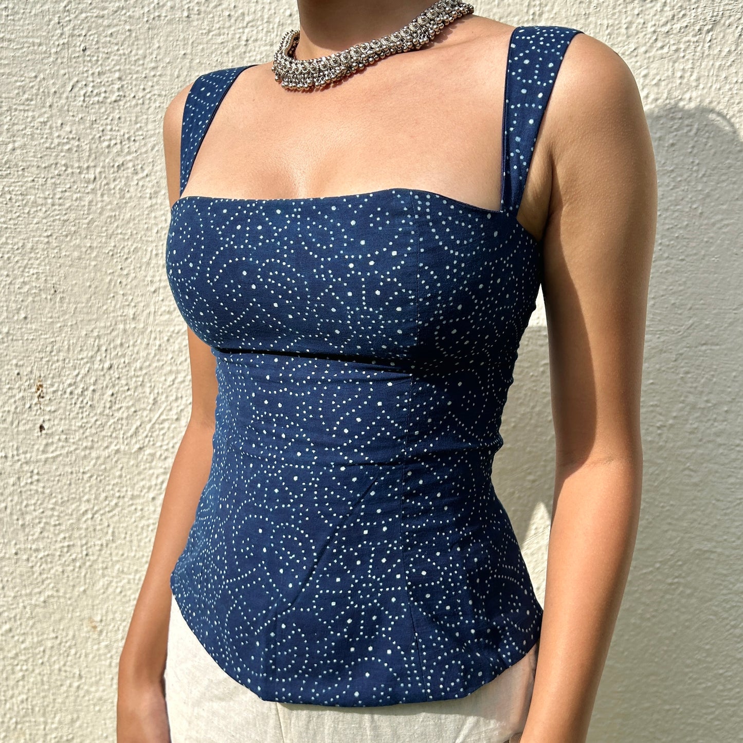 Bandhani Blue Circe Cami