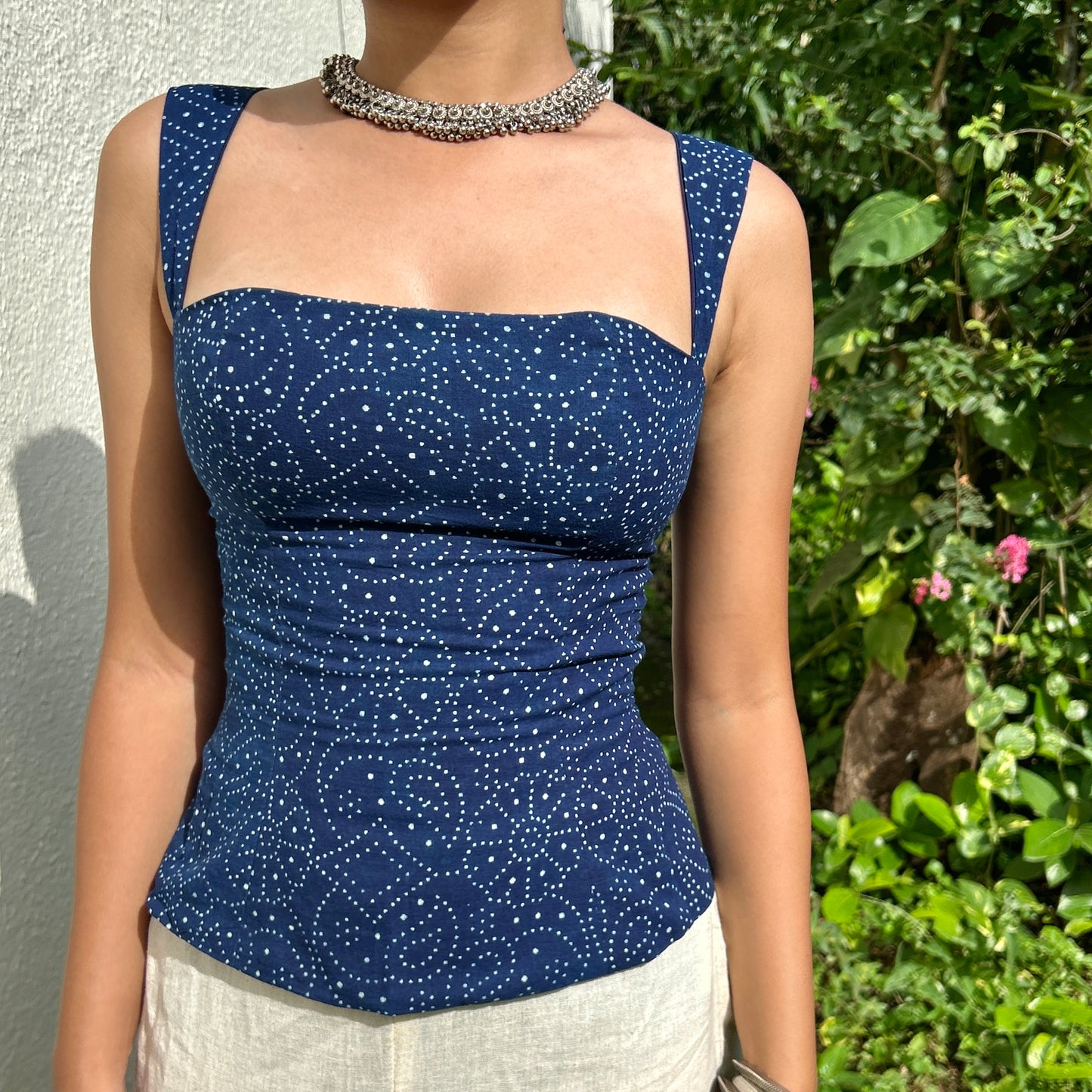 Bandhani Blue Circe Cami