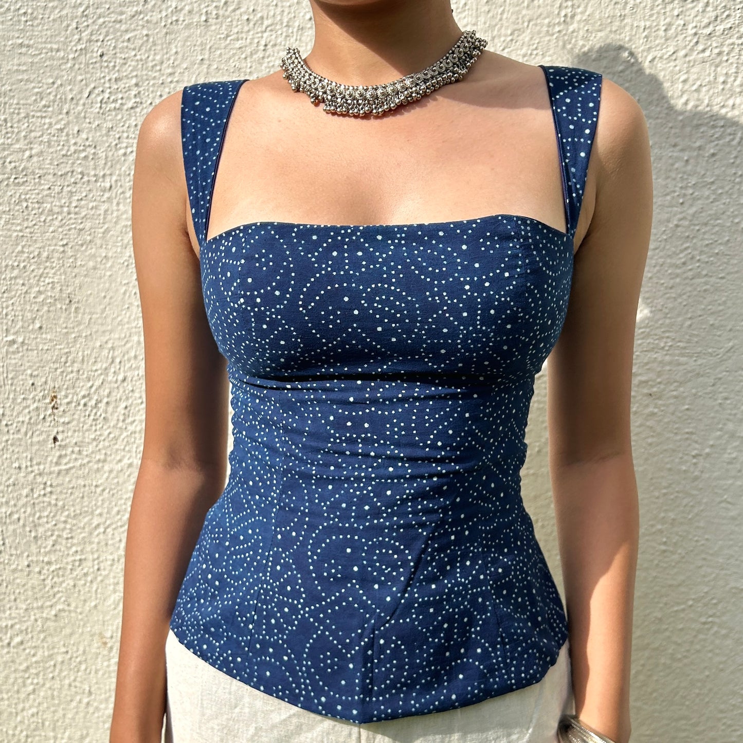 Bandhani Blue Circe Cami