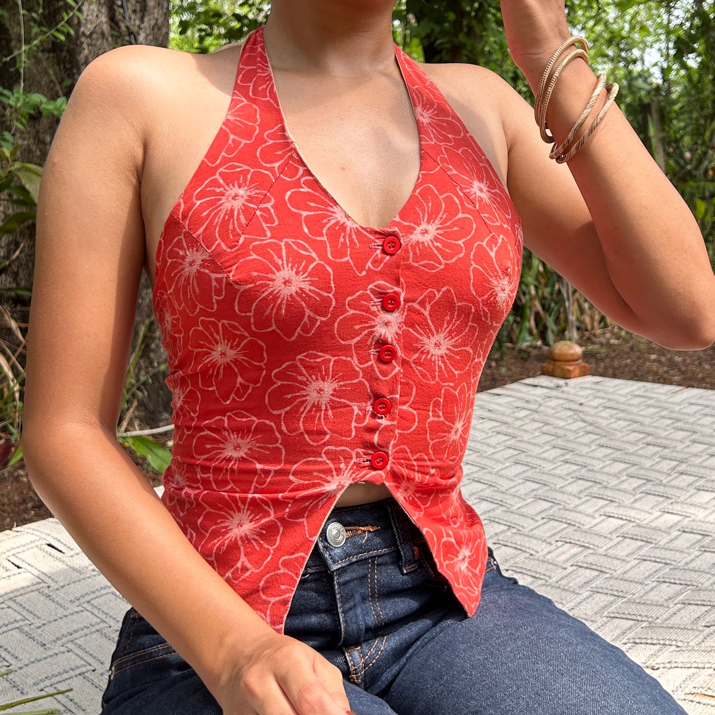 Tangerine Nyx Halter Vest