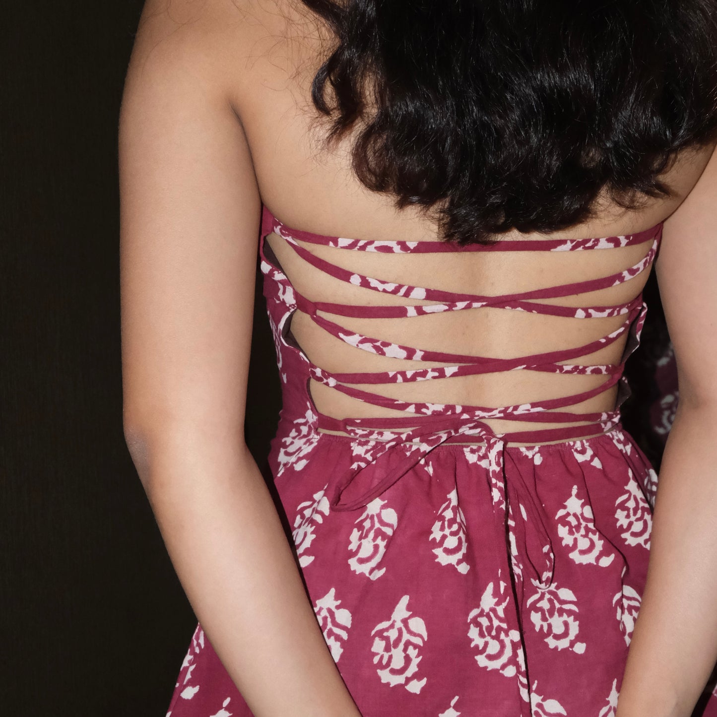 Plum Iris Halter Dress