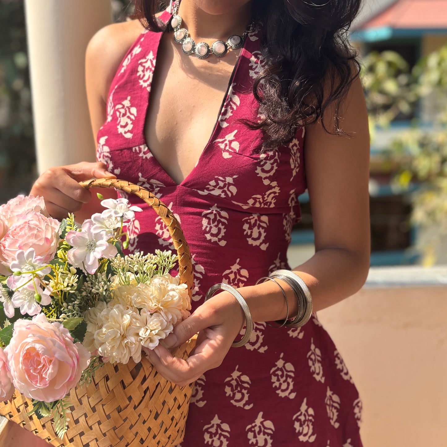 Plum Iris Halter Dress
