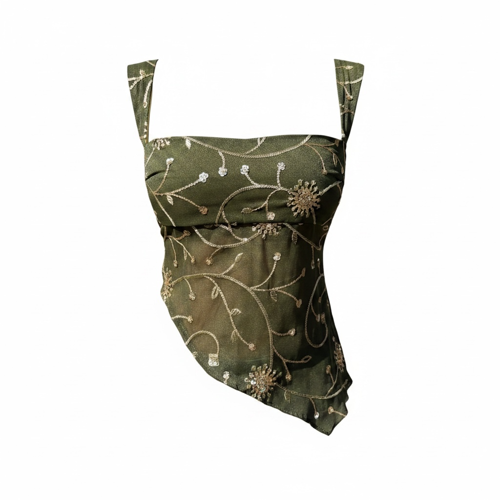 JS018: Green Sequin Calapso- SALE