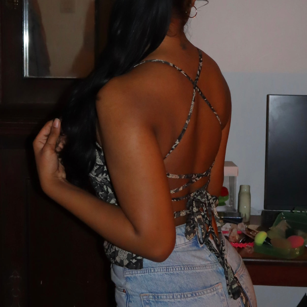 Charcoal Cotton Thalia Cami