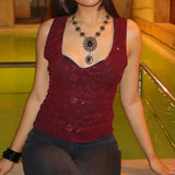 Maroon Diana Top