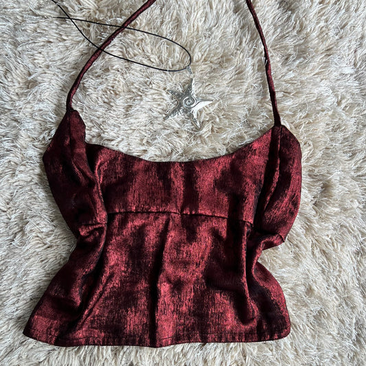S075 — Red Dazzling Thalia Cami Fits Bust 30 C/D & 32 A/B