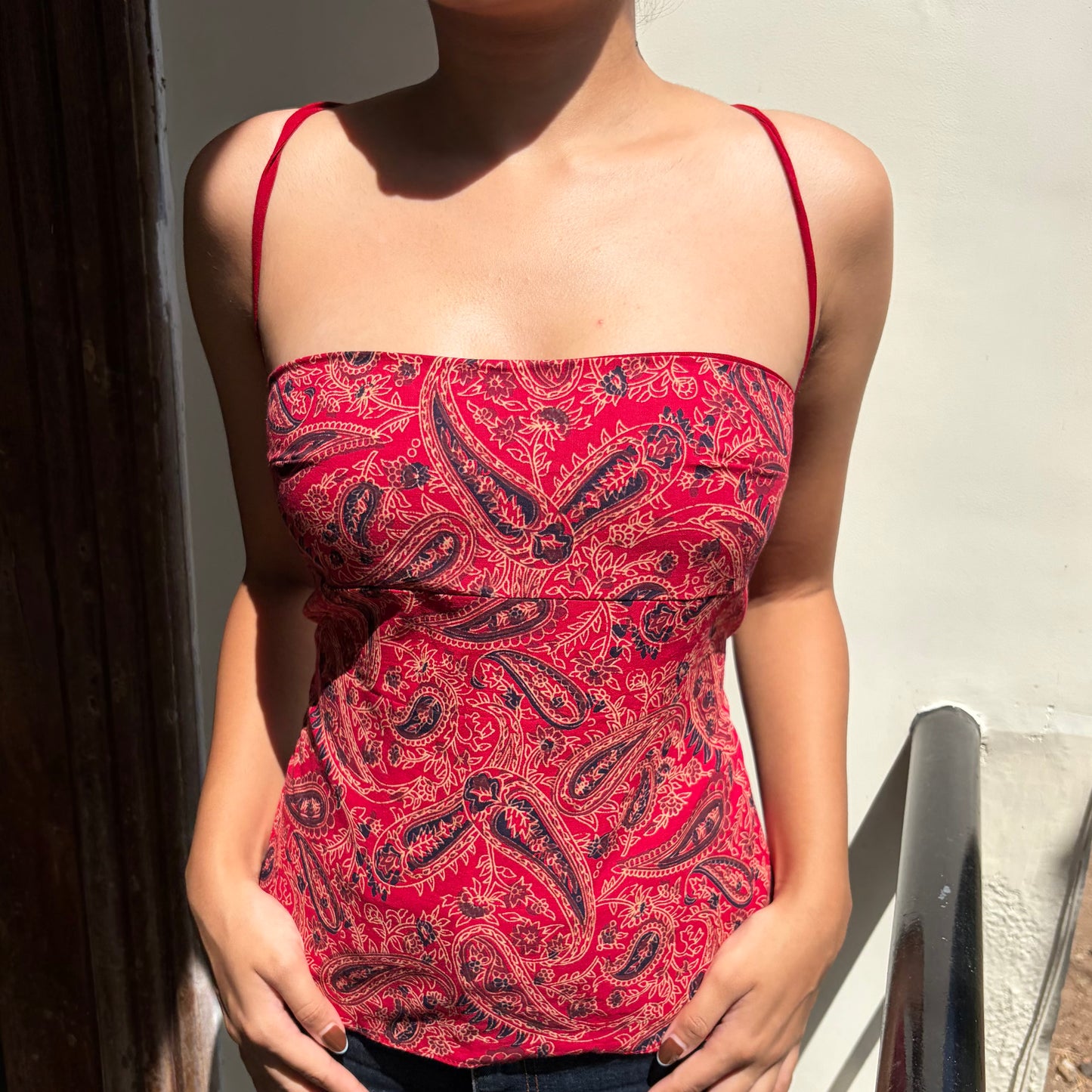 JS013: Red Paisley - SALE