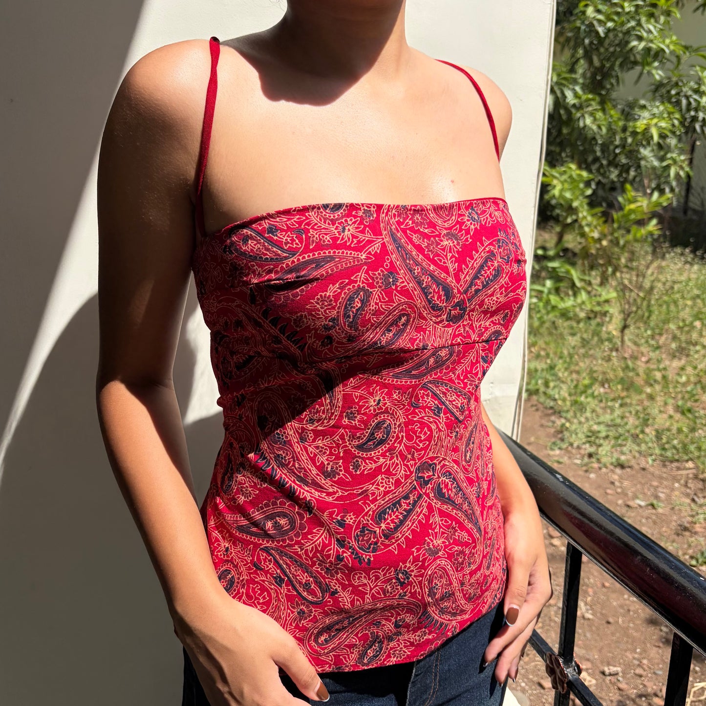 JS013: Red Paisley - SALE