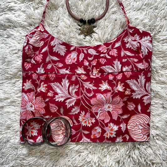 S017- Red Thalia Cami Fits Bust 26C/D & 28A/B