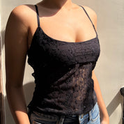 Black Chikankari Thalia Cami