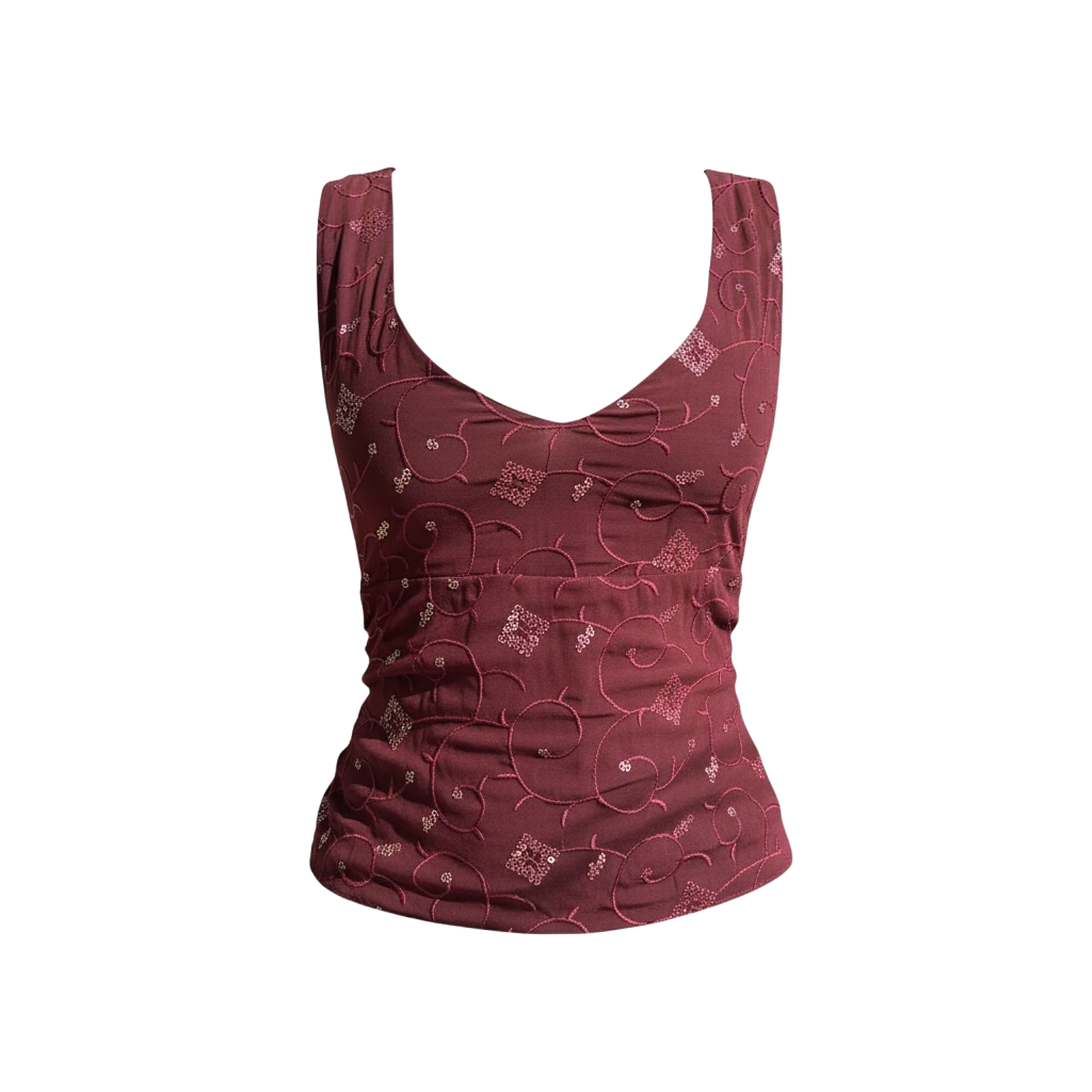 Maroon Diana Top