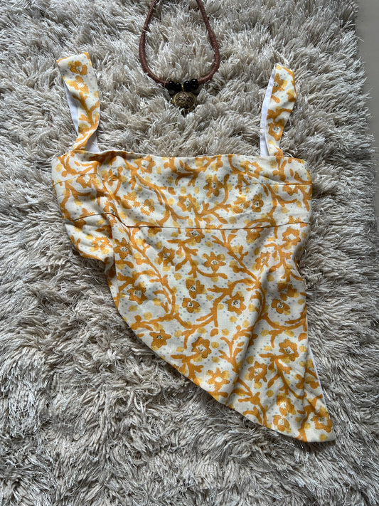 S071 — Yellow Calypso Cami Fits Bust 28 C/D & 30 A/B