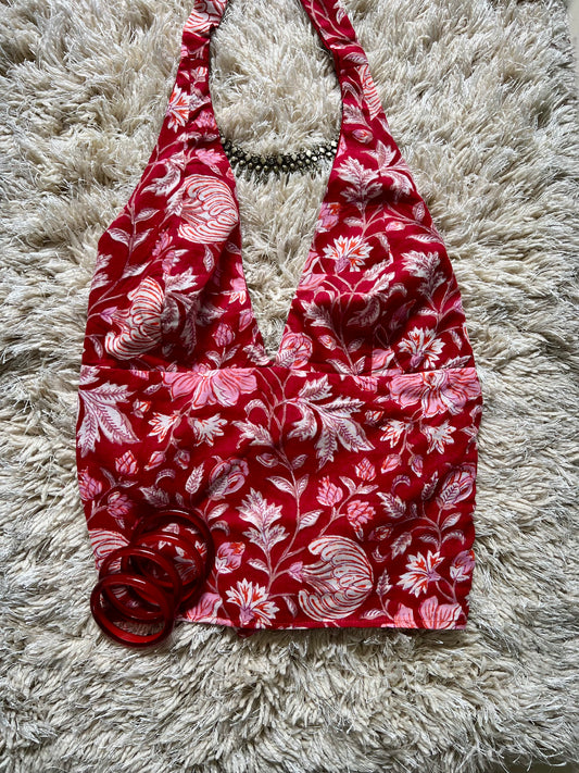 S010 — Red Eos Cami Fits Bust 30 C/D & 32 A/B