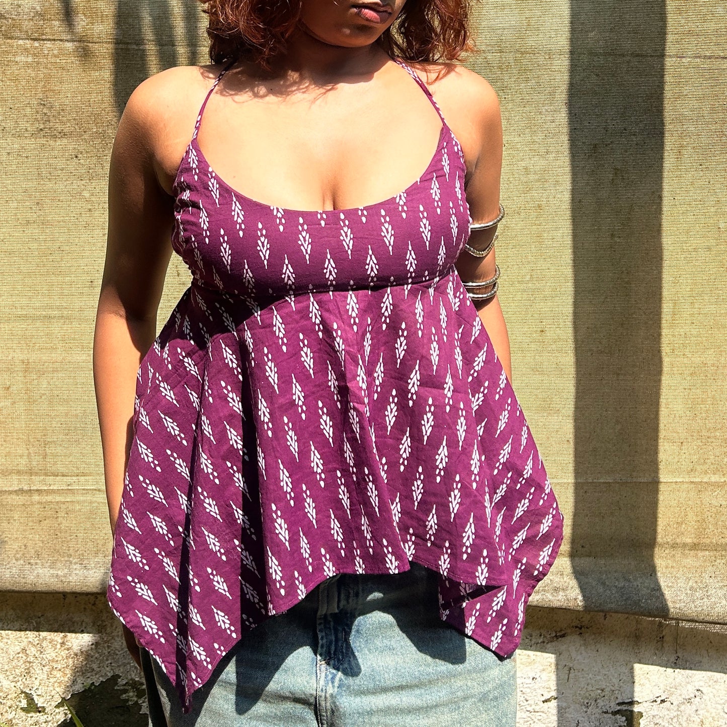 Purple Assymetrical Luna Cami