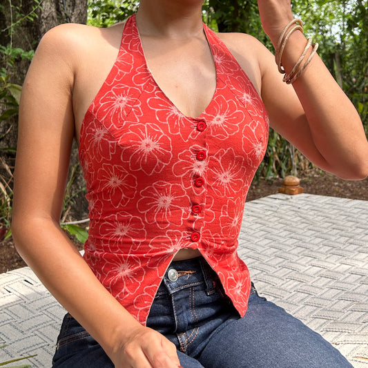 Tangerine Nyx Halter Vest