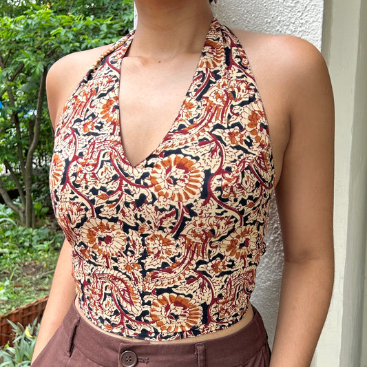 S048 —  Brown Halter Fits Bust 26 C/D & 28A/B