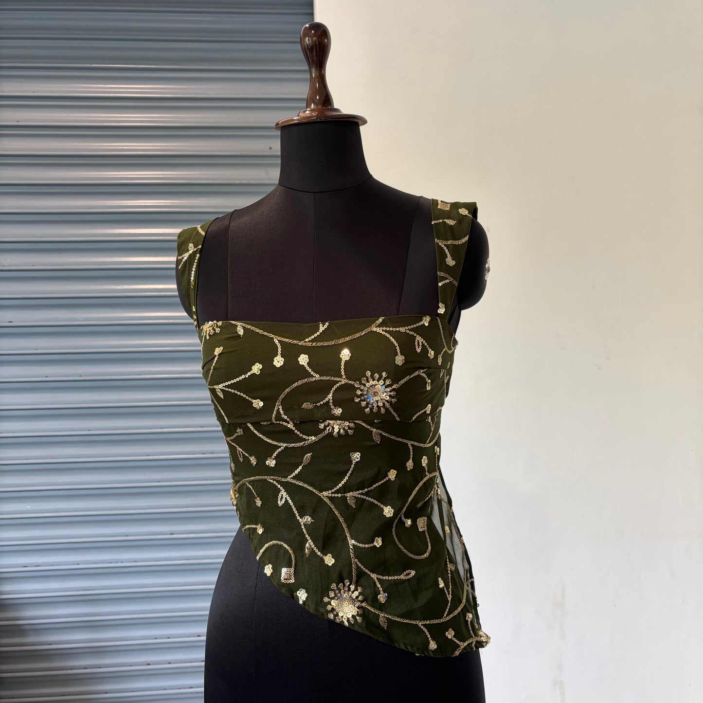 JS018: Green Sequin Calapso- SALE