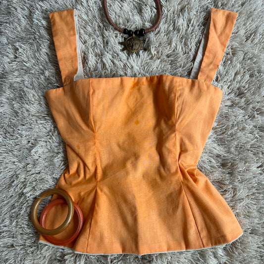 S065  — Tangerine Circe Cami Fits Bust 30 C/D & 32 A/B (Read The Product Description For Defects)
